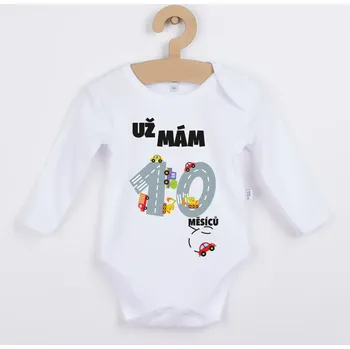 Kojenecký body Dětské body s potiskem - Už mám 10 měsíců Velikost: 74