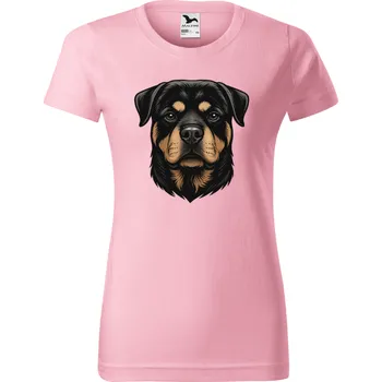 DÁMSKÉ TRIČKO - ROTVAJLER Barva: Růžová, Velikost: 3XL