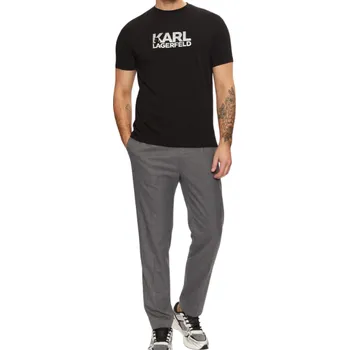 Pánské tričko Pánské triko Karl Lagerfeld Silver Barva: Černá, Velikost: XXL