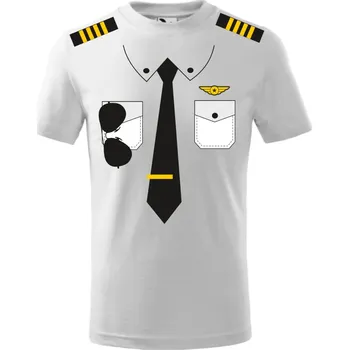 Chlapecké oblečení Dětské tričko Pilot Barva: Bílá, Velikost: 122