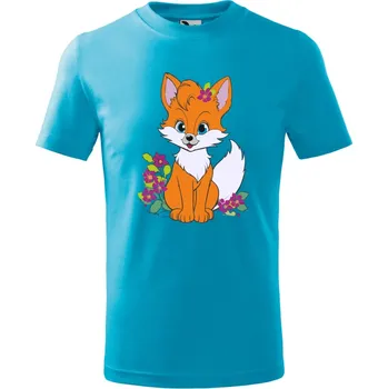 Chlapecké tričko Dětské tričko Liška Barva: TYRKYSOVÁ, Velikost: 146