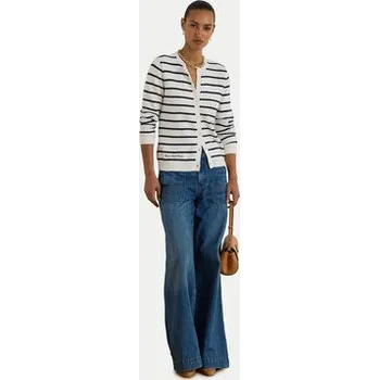 Dámský svetr LAUREN RALPH LAUREN Kardigan 200P03495001 Bílá Slim Fit L