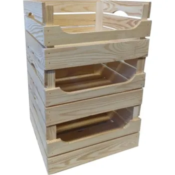 Úložný box Gaboni 91632 Set dřevěných boxů TRIO, 30 x 21,5 x 40 cm