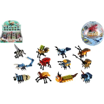 ostatní stavebnice Teddies Plastová stavebnice v kouli brouk 6 cm mix variant