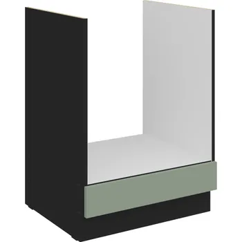 Kuchyňská skříňka 60 D GAZ BB, Spodní kuchyňská skříňka na vestavnou troubu, Aria aquamarine/černá