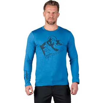 Pánské tričko Northfinder Pánské merino tričko s dlouhým rukávem ERNO, modrá, S