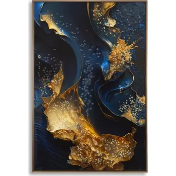 Obraz Obraz Andromeda B 60x90 cm modrý/zlatý