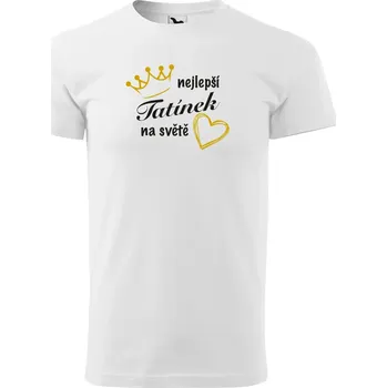 Pánské tričko s potiskem - Nejlepší tatínek na světě Barva: Bílá, Velikost: 4XL