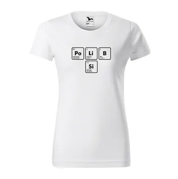 Dámské tričko s potiskem PoLiB Si Barva: Bílá, Velikost: 3XL