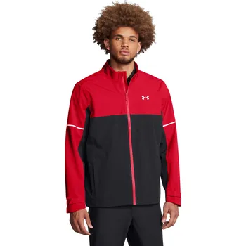 Pánská casual bunda Pánská bunda Under Armour DRIVE RAIN JACKET-RED 1385832-600 Červená LG