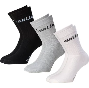 Pánské ponožky Saller KOMBI Sportovní ponožky 3 páry BARVA: 380 černá-šedá-bílá, Velikost: 36-41 – balení 3 párů