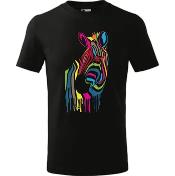 Chlapecké tričko Dětské tričko Zebra Barva: ČERNÁ, Velikost: 122