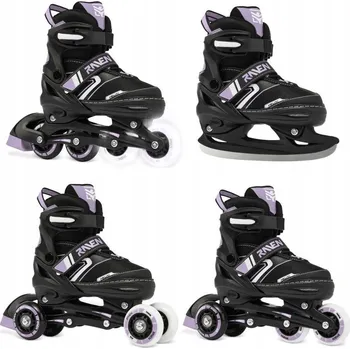Kolečkové brusle Raven Helixi Black/Violet 4v1 EU 34-37, dámský (se zoubky) + DÁREK