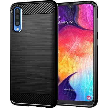 Pouzdro na mobilní telefon Techsuit Karbon Silikon Samsung A30s A50 A50s Černá