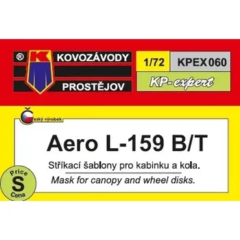 Plastikový model Kovozávody 1/72 Canopy&wheel mask L-159 B/T