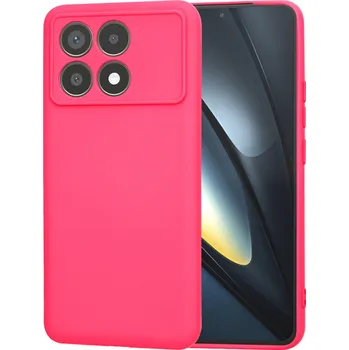 Pouzdro na mobilní telefon Techsuit SoftFlex Xiaomi Poco F6 Pro Sytě Růžová