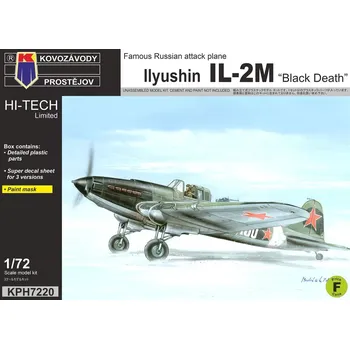 Plastikový model Kovozávody 1/72 Ilyushin IL-2 'Black Death' (3x camo) HI-TECH