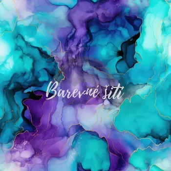 Viskozový úplet, Tyrkysovofialový inkoust (E) (Kvalitní viskózový úplet)