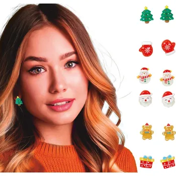 Vánoční dekorace Sada náušnic Vánoční mix