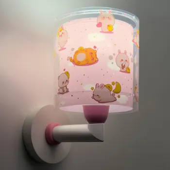 Dětské svítidlo Dalber 41769S - Dětská nástěnná lampa KAWAII FRIENDS 1xE27/15W/230V růžová