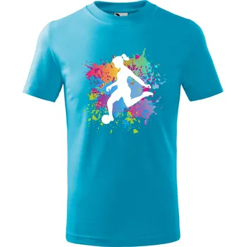 Dětské tričko Fotbalistka Barva: TYRKYSOVÁ, Velikost: 146