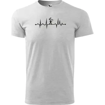 Pánské tričko Pánské tričko - Tep Hasič Barva: SVĚTLE ŠEDÁ, Velikost: 5XL