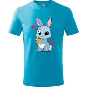 Dětské tričko Zajíček Barva: TYRKYSOVÁ, Velikost: 146