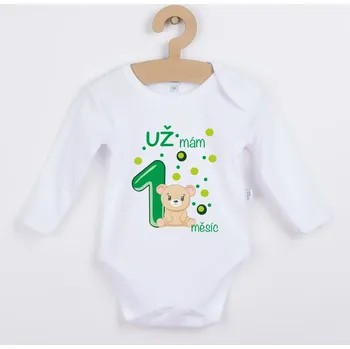 Dětské body s medvídkem - Už mám 1 měsíc Barva: Zelená, Velikost: 68