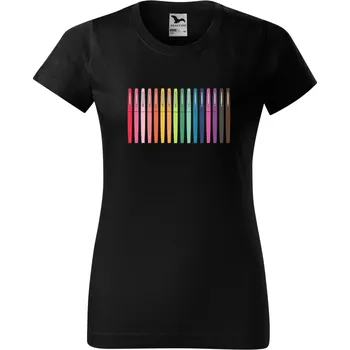 Dámské tričko - Propisky Barva: ČERNÁ, Velikost: 3XL