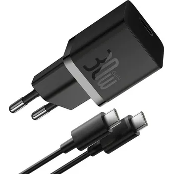 Baseus Nabíječka do sítě GaN5 30W USB-C nabíječka do sítě černá Černá