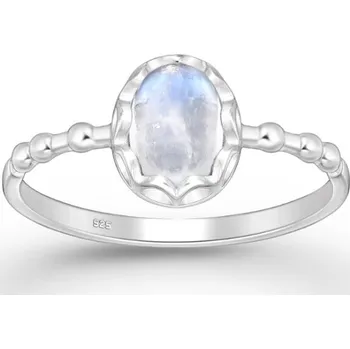 Prsten Stříbrný prsten Mystic – Rainbow Moonstone 54