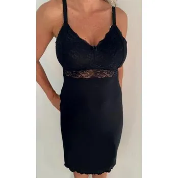 Dámské noční prádlo Dámská košilka FOLLIA Marisel černá černá XXXL