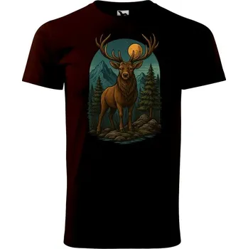 Pánské tričko Pánské tričko s potiskem Jelena Barva: HNĚDÁ, Velikost: L