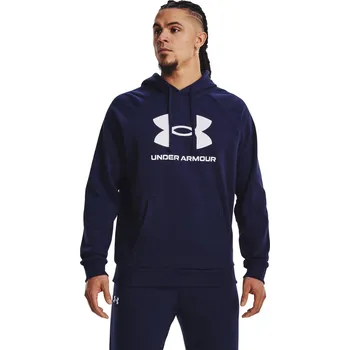 Pánská mikina Pánská mikina Under Armour UA Rival Fleece Logo HD 1379758-410 Modrá LG