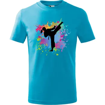 Chlapecké tričko Dětské tričko Karatistka Barva: TYRKYSOVÁ, Velikost: 122