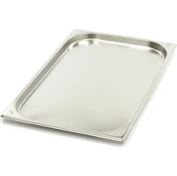 Dóza na potraviny Gastronádoba 1/1 GN – hloubka 2 cm – 53 x 32,5 cm – nerezová ocel