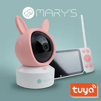 IP kamera Eco Light MARY'S Nania elektronická kamera 2v1 Rabbit pink Wifi TUYA