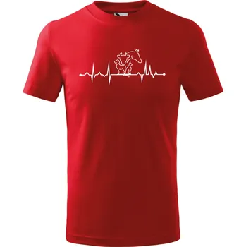 Dětské triko - Tep zvířatek Barva: ČERVENÁ, Velikost: 110