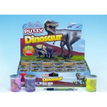 Modelovací hmota Sliz - hmota dinosaurus 6cm asst 6 barev 24ks v boxu