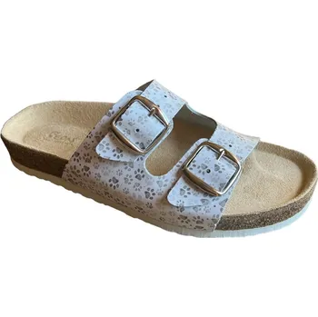 Dámské pantofle Peon PE/121-5PA dámské kožené pantofle bílá tlapky Barva: Bílá, Velikost: 39