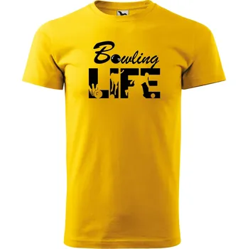 Pánské tričko Pánské tričko - Bowling Barva: ŽLUTÁ, Velikost: 5XL