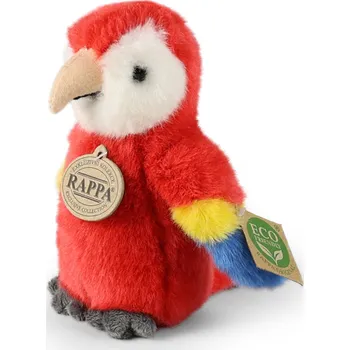 plyšák Plyšový pták papoušek červený ara 16 cm, ECO-FRIENDLY