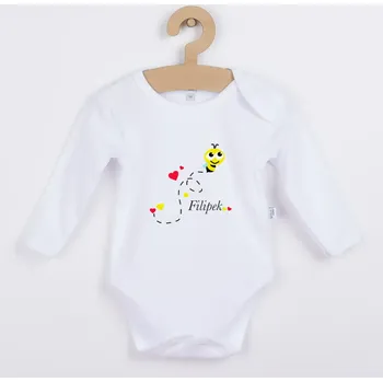 Originální dětské body se čmelákem a vlastním jménem Velikost: 92