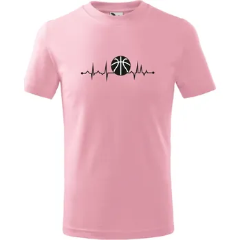 Dětské tričko s motivem Tep basketbalového míče Barva: Růžová, Velikost: 134
