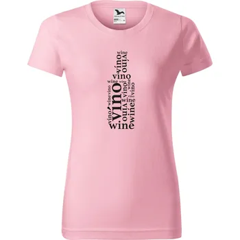 Dámské tričko Dámské tričko - Víno Barva: Růžová, Velikost: L