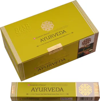 Vonná tyčinka Karton Garden Fresh Ayurveda indické vonné tyčinky 12 krabiček. Množstevní sleva.
