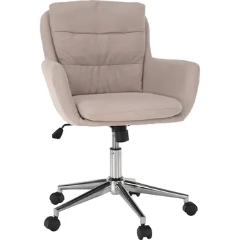 Křeslo Kancelářské křeslo, látka béžová / chrom, KAILA