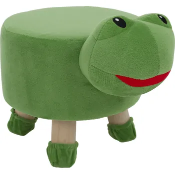 Jídelní židle Taburet ve tvaru žabky, zelená/přírodní, ZUNIO TYP 2