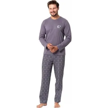 Pánské pyžamo Pánské pyžamo Parker 1394/32 HOTBERG šedá L