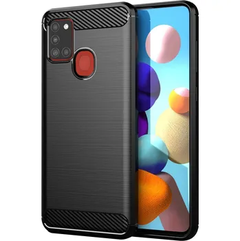 Pouzdro na mobilní telefon Techsuit Karbon Silikon Samsung Galaxy A21s Černý